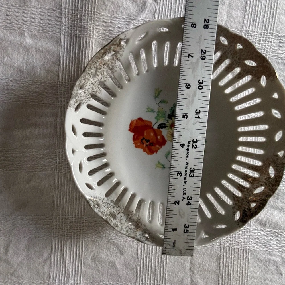 Vintage Floral Decorative Porcelain Bowl